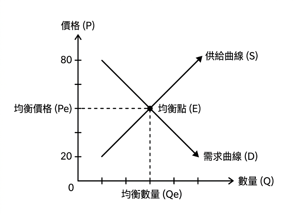 Gemini圖片生成範例 - 供需曲線